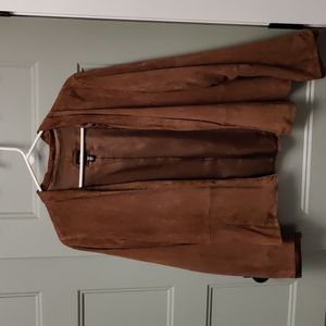 Eileen Fisher Suede Draped Jacket
